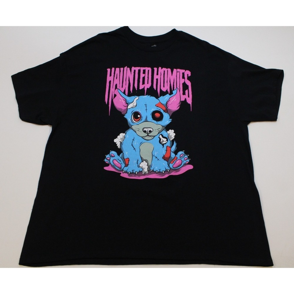 Haunted Homies Men's 3xl T-Shirt Black Send It Society Dog